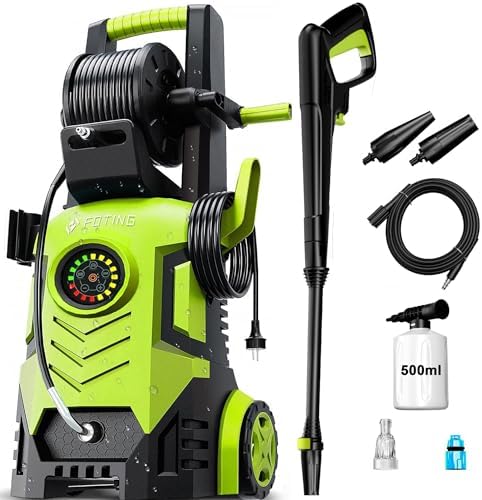 Nettoyeur Haute Pression réglable 100–200 Bar, 280–500 l/h, écran...