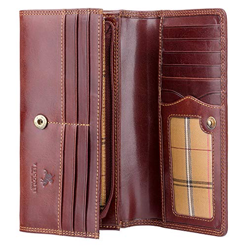 Visconti Monza 10 Ladies Large Soft Leather Checkbook Wallet (Brown)2