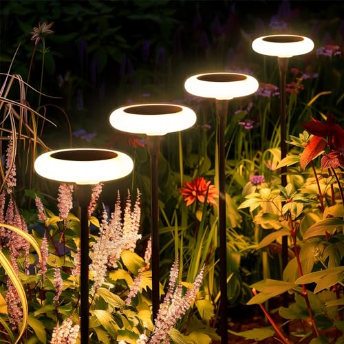 TOTHDATE 2 lanterne solari da giardino, luce bianca e ambra, luce retrò, luci per lanterne, luci solari da appendere, per giardino, terrazza, balcone, decorazione