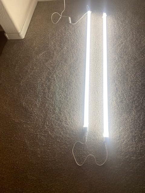 5CCT LED Shop Lights for Workshop 4FT, 20W 30W 40W 2700K 3000K 4000K 5000K 6500K Selectable, Linkable Linear Work Light for Garage Basement, ETL, 2 Pack