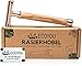 Produktbild EcoYou Rasierhobel Damen (Rosé-Gold) - nachhaltiger Rasierer aus Olivenholz (Zero Waste) für Frauen inkl. 10 Ersatz-Klingen - Damenrasierer für Nass-Rasur von Intimbereich & Co.