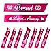 Produktbild Oblique-Unique® Braut + Braut Security Schärpe Set für Junggesellinnenabschied JGA Hochzeit in Pink