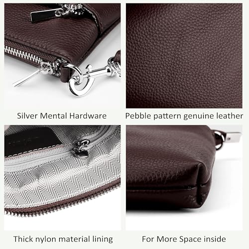 Image of befen Genuine Leather Crossbody Purses for Women Travel Cross Body Bags Lightweight with Adjustable Shoulder Strap