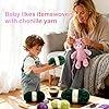 BATELO Velvet Chenille Yarn for Crocheting & Knitting 1440 Yards, Soft Thick Fluffy Bulky Blanket Yarn, 4 Pack of 10.5oz (Teal Green) #5