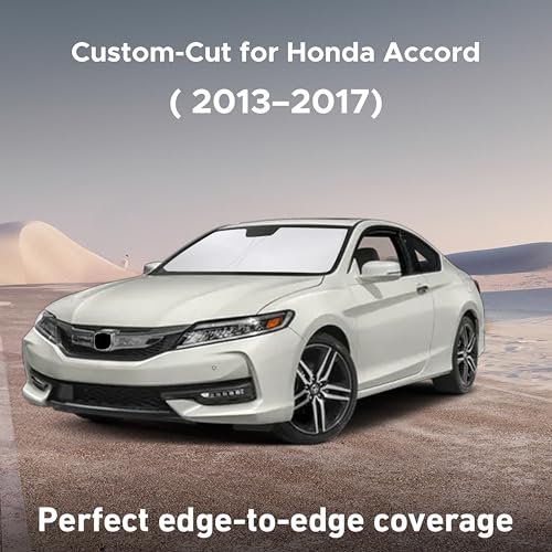 Image of EcoNour Windshield Sunshade Compatible for Honda Accord 2013-2015 2016 2017, Sun Visor for Front Windshield & Window Sun Shade Cover, UV Heat Blocker & Protector, Car Accessories