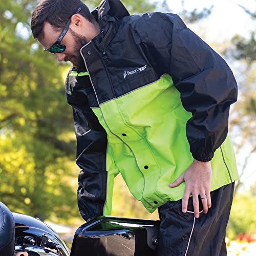 Frogg Toggs Road Toad Reflective Waterproof Rain Jacket, Hivis Green/Black, Xx-Large #TOP4