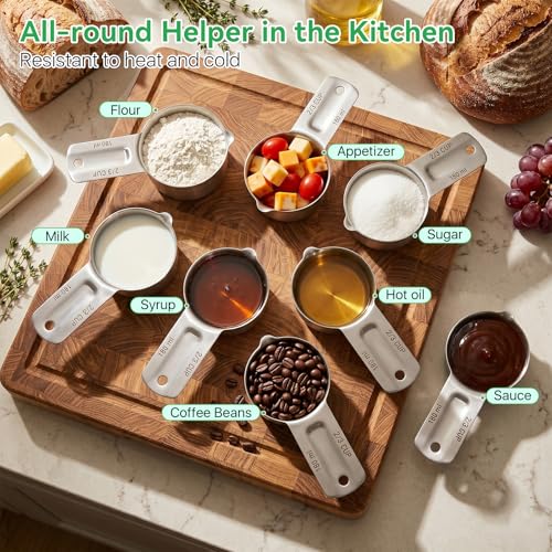 6 Piezas Vaso Medidor 180 ml Acero Inoxidable miniatura 5