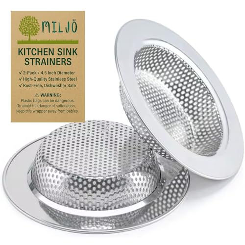 Colador para fregadero de cocina Miljö acero inoxidable 2 unidades