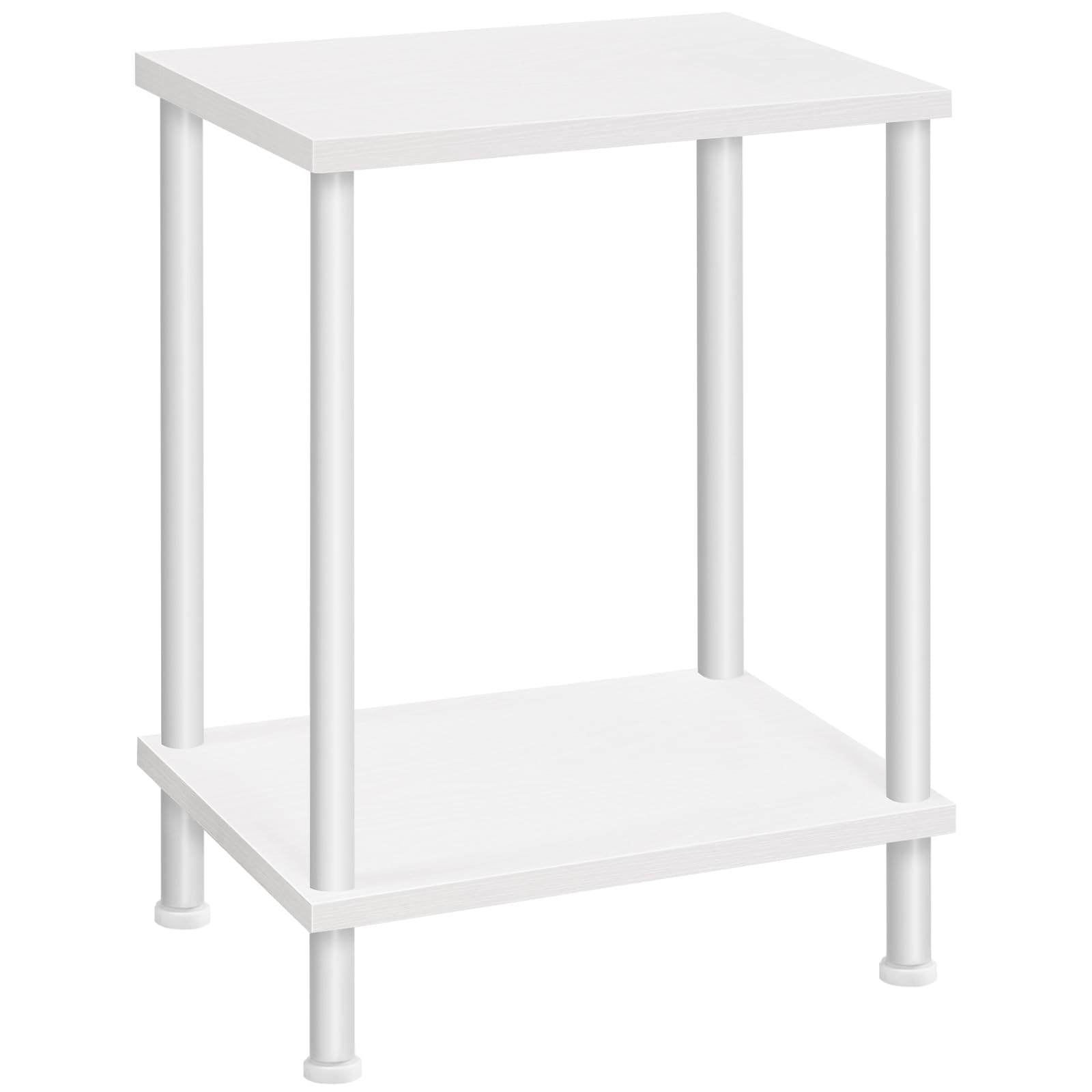 HOOBRO End Table Small Side Table Nightstand with 2-Layer Storage Shelves Sofa Table for Small Spaces Living Room
