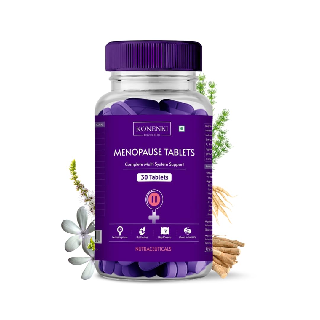 Konenki Menopause Support | Supplement for Women to Help with Hot Flashes, Night Sweats & Hormonal Balance | 30 Tablets