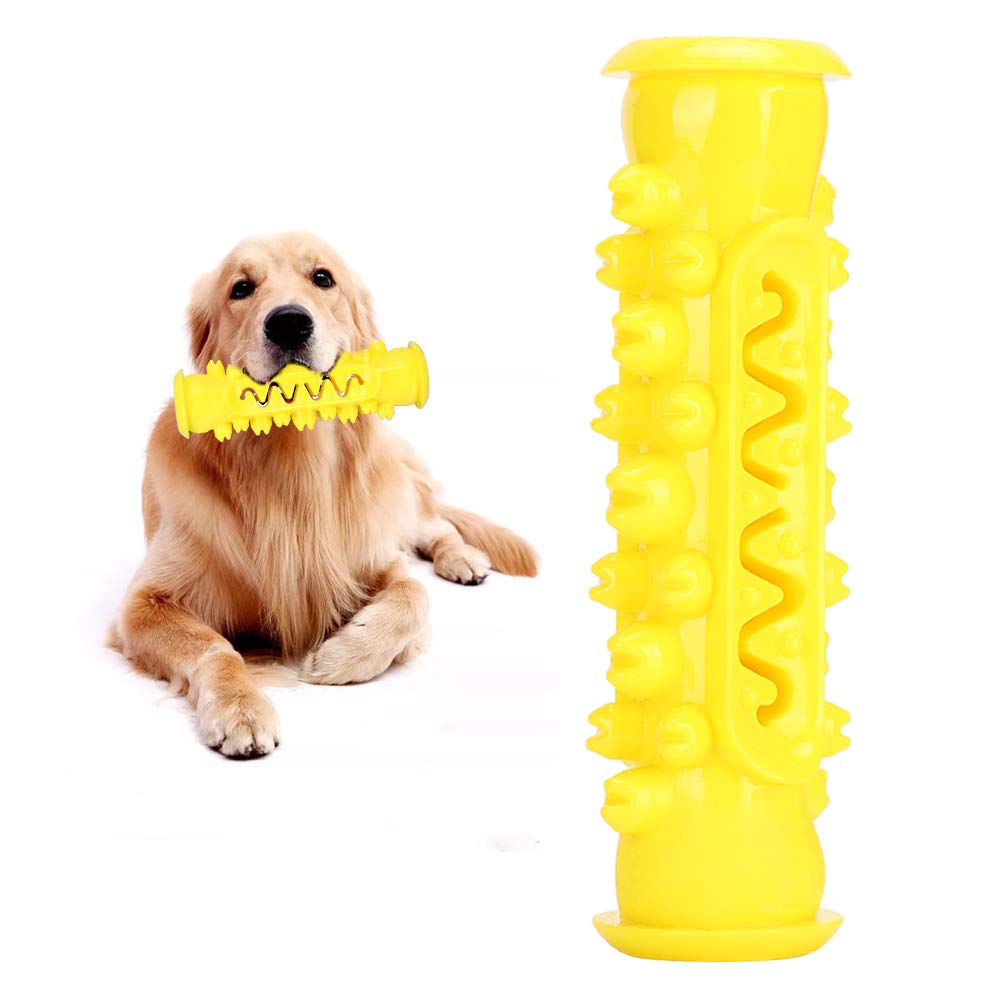 OPPWONG Bite and Brush Dog Toy, Dog Chew Toys for Aggressive Chewers Dog Teeth Cleaning Toy Dog Toothbrush Toy Puppy Toothing Playing and Chewing Toy