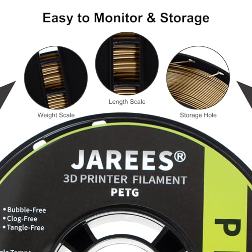 Image of PETG Filament 1.75mm Bundle for 3D Printer, Total 2KG Metal-Like Consumable 1kg (2.2lbs) 1X2 Spool, High Speed Metallic Finish PETG, Dimensional Accuracy + /- 0.03 mm, Silver and Bronze Gold