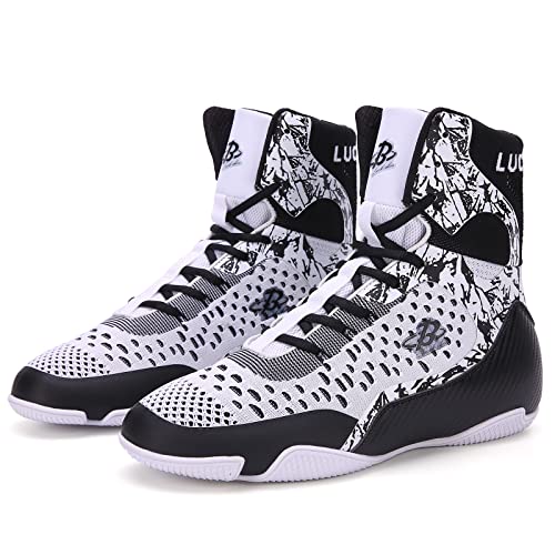 Men's Boxing Shoes High Top – Lightweight & Breathable Training Shoes for Boxing, Kickboxing, MMA, Gym & Combat Sports LS1984