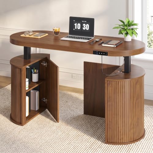 Image of Electric Standing Desk, Sit Stand Up Desk, Adjustable Height Executive Desk
