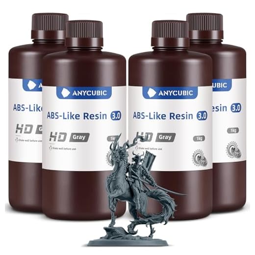 ⚡ ANYCUBIC ABS-Like Resin 3.0, 3D Printer Resin with Enhanced Strength and Toughness, High Precision and Minimal Shrinkage, Wide Compatibility for All LCD Resin 3D Printers (HD Grey, 4kg)