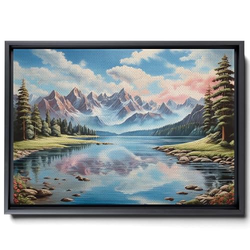 Canvas Print Majestic Mount Rainier Canvas Print Landscape Wall Art