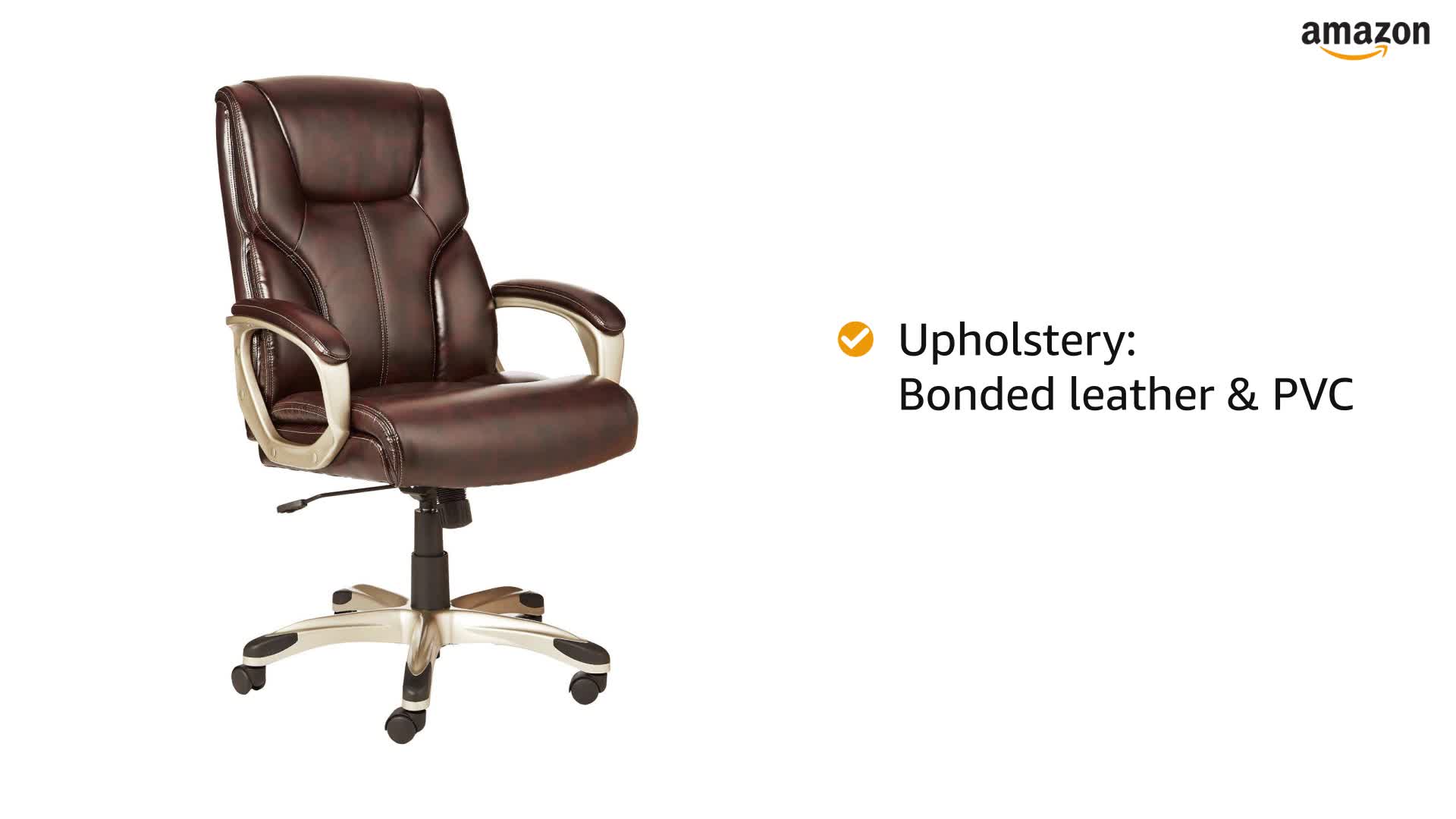 AmazonBasics High Back Executive Chair (Brown)