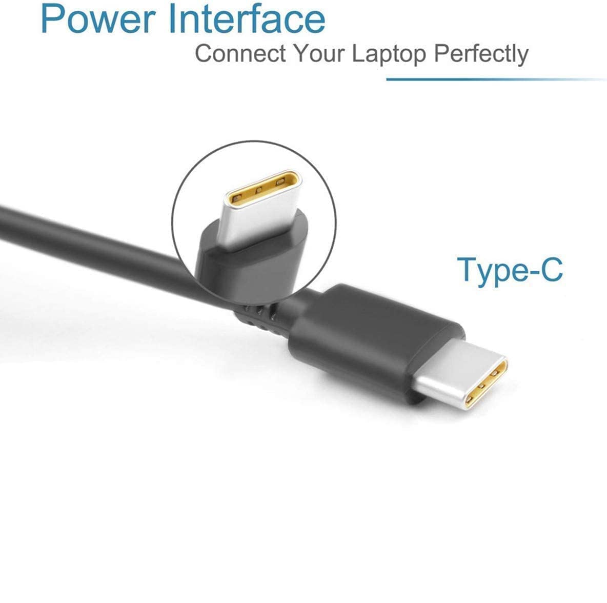 100W USB C Caricatore Tipo-C 20V 5A Adattatore Compatibile per Lenovo ThinkPad 14 16 IdeaPad 720 Y400 Y500 P580 P500 Yoga 370 X280 X390 X395 C740 X9000 Alimentatore Portatile