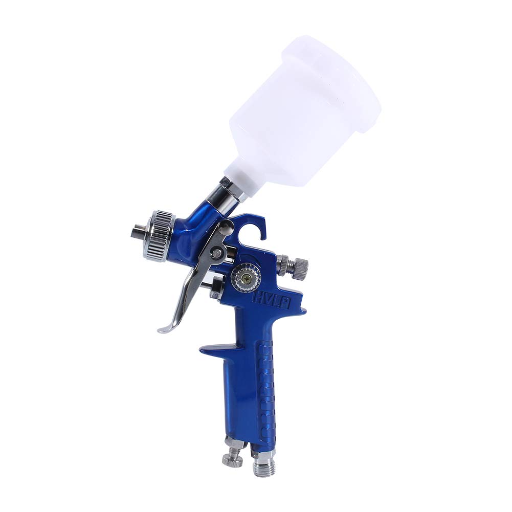 Wakects Mini -powietrzna Pistolet do Sprayu do Farby HVLP, Pneumatyczne Narzędzia Pneumatyczne o Niskim Ciśnieniu 0,8 Mm Dyszę 100 Ml z Regulowanymi 3 Pokrętłami do igieł Stali Nierdzewnej i Dysz,