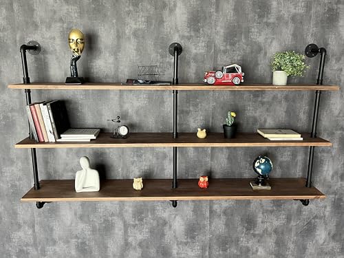 Floating-Shelves-70-inch-Wall-Bookshelf-Industrial-Pipe-Shelving-Shelves-Real-Wood-Planks-Rustic-Wall-Shelves-Hanging-Bookshelves-Farmhouse-Kitchen-Bar-Shelving Floating Shelves 70 inch Wall Bookshelf Industrial Pipe Shelving Shelves Real Wood Planks Rustic Wall Shelves Hanging Bookshelves Farmhouse Kitchen Bar Shelving