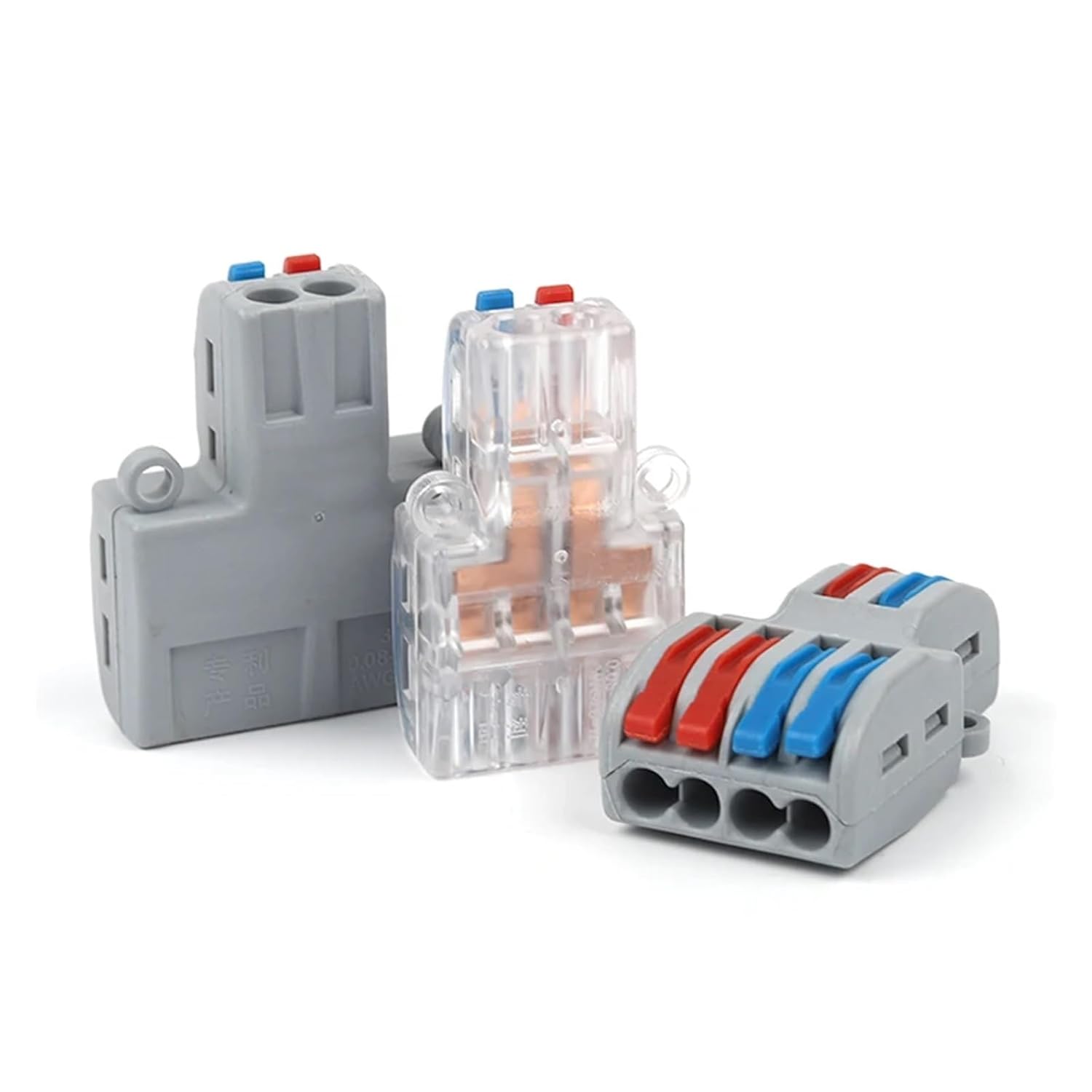 Mini Quick Splicing Universal Cable Connector Wire Push-in Conductor Lever Crimp Terminal Block Butt Connectors SPL(5PCS SPL-82)