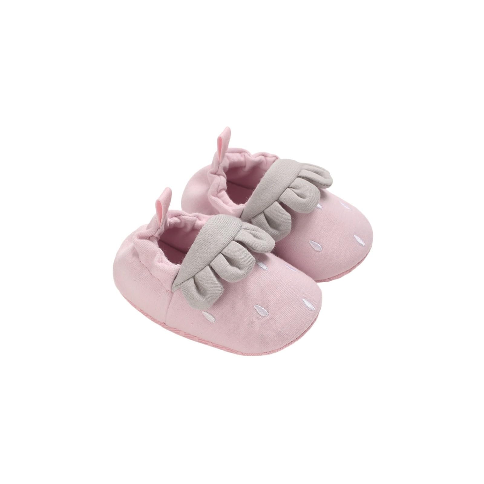 Newborn Baby Spring Fall Cute Strawberry Non Slip Floor Shoes Toddler Socks 0 1 Years Old Summer Slippers for Kids (Pink, 11)