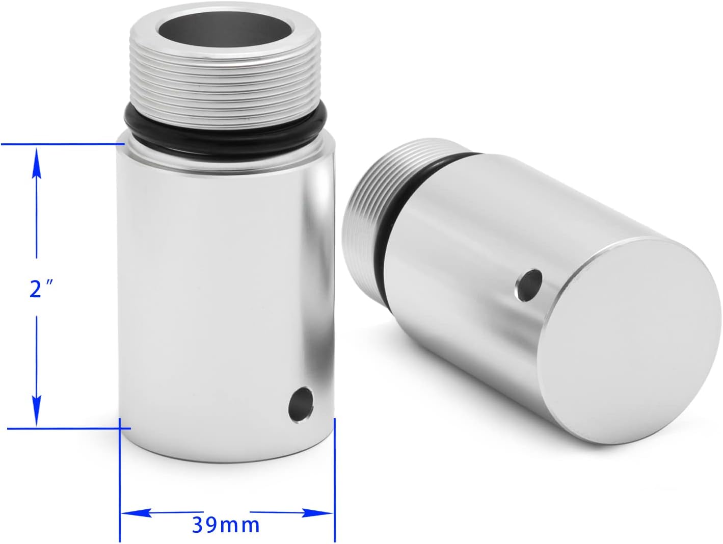 TOFR 39mm Fork Tubes 2" Extensions for Harley Dyna Super Glide Softail Low Rider 94-up Sportster 88-up Low Rider Super Glide 87-93 Fork End Extension