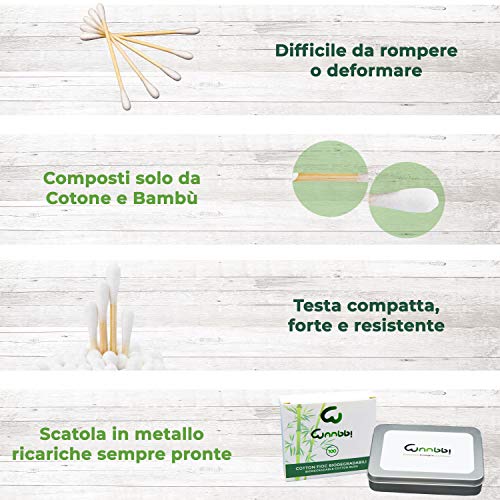 Bambus Wattestäbchen Biologisch abbaubare Bambusbaumwolle 500 Stück Ear buds Q Tips ohne Plastik nachhaltige produkte für Ohren Reinigung Zero Waste – Bild 4