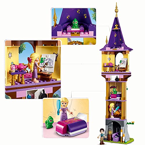 LEGO 43187 Disney Princess Rapunzels Turm Set mit 2 Mini-Puppen aus dem Film „Rapunzel – Neu verföhnt“, kreatives… – Bild 4