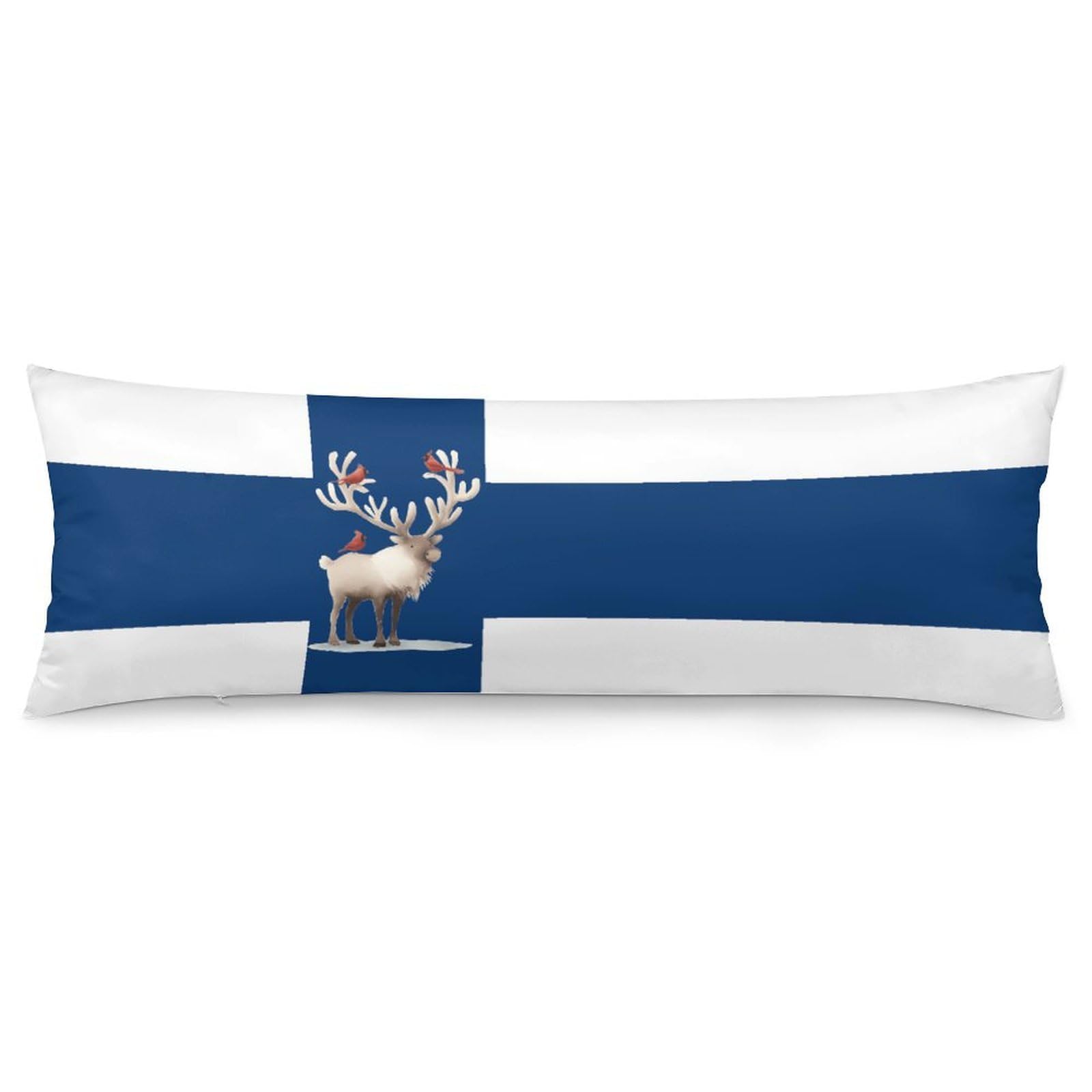 Finland Flag Finnish Reindeer Throw Pillow Case Long Body Pillow Cover Pillowcase Fashion Accessories Home Decor