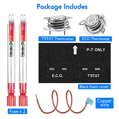 Dreyoo Rv Water Heater Thermal Cutoff With Eco Thermostat Assembly Kit, Ul Listed Replacement Part Compatible With Atwood 91447 93866 #TOP6