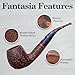 Savinelli Fantasia Collection - Mosaic Pattern Hand Crafted Wood Briar Pipe, Made in Italy, 6mm (Brown 626)