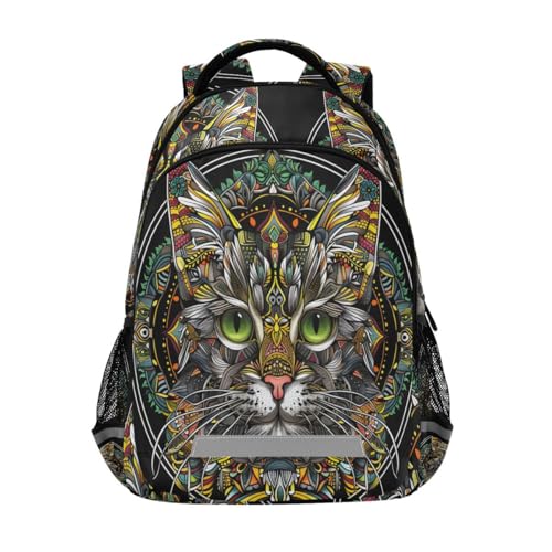 Sac à dos étudiant motif chat - Cartable enfant et sac à livres
