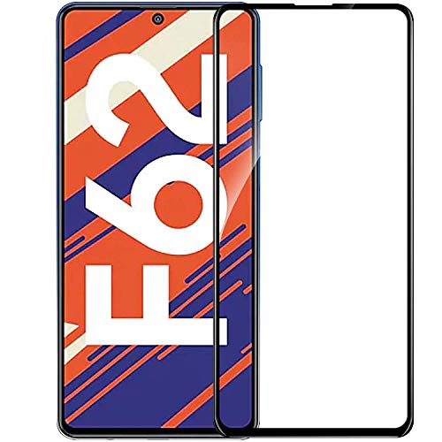 Image of Tempered Glass Screen Protector Compatible For Samsung F62 Full Screen Coverage (Except Edge to Edge) and Free Complete Easy Installation kit