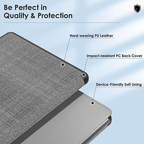 MoKo Étui de Protection Compatible avec 6,8 Pouces Kindle Paperwhite 11e Gén Modèle 2021, Origami Mince avec Auto Réveil/Veille Magnétique pour Kindle Paperwhite Édition Signature, Gris