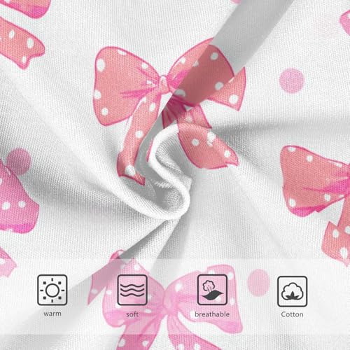 Pink Bows White (2) Girls' Underwear Cotton Girls Briefs Soft Toddler Underwear 2T3