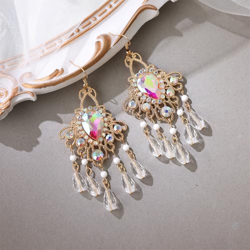 Pendientes para bodas de cristal hechos a mano Ldbuejiaja multifuncional 7