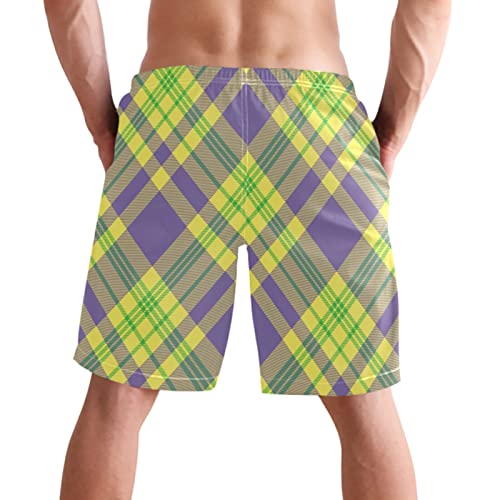 visesunny Mardi Gras Summer Men's Swim Trunks Quick Dry Bathing Suits Beach Holiday Party Swim Shorts2