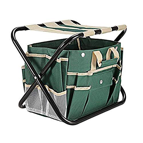 LIBRNTY Taburete Jardín Plegable,Organizador Herramientas Jardinería,Taburete Plegable para...