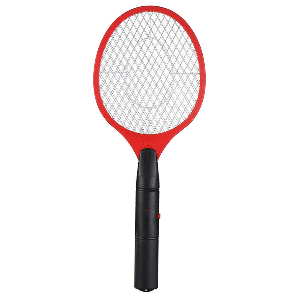 Fly Zapper Battery Operated Electronic Fly Swatter Insects Handheld Electric Bat Mosquito Insect Wasp Zapper Killer Insects Killerracket for Indoor Outdoor Camping Travel (Red)