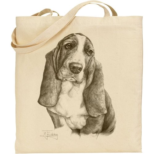 Mike Sibley Basset Hound cotone Borsa