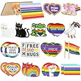 Kigeli 15/30/45 Pcs Pride Pins Lgbtq Lgbt Rainbow Progress Flag Enamel Pin Button for Backpack Lanyard Gay Bi...