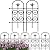 AMAGABELI GARDEN & HOME 8 Panels Decorative Garden Fences and Borders for Dogs 24in(H)×10ft(L) No Dig Metal Fence Panel Garden Edging Border Fence for Animal Barrier Fencing for Flower Bed Yard Patio