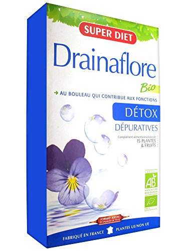 SuperDiet Drainaflore Bio Cure dépurative 20 ampoules de 15ml soit 300ml
