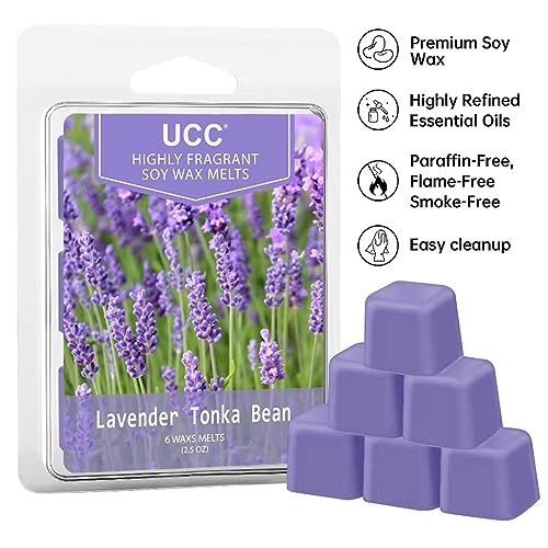 Image of UCC Plant Based All Natural Fall Wax Melts, Highly Scented Fragrances, Long Lasting Premium Soy Scented Melts Cubes, Wax Melts Tarts, Colored Wax Melt - 4 Pack