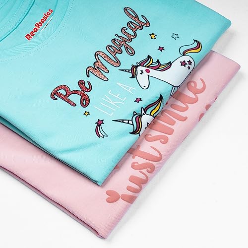 Image of Real Basics Girls Regular Fit Full Sleeves Tshirt (Pack of 2)