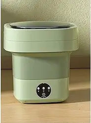 Mini Lavadora de Roupas，Mini Maquina de Lavar Portatil 11l，DobráVel Moderno，Com FunçãO de DesidrataçãO CentríFuga，Adequado para Apartamentos Pequenos, Viagens e Acampamentos(Verde)