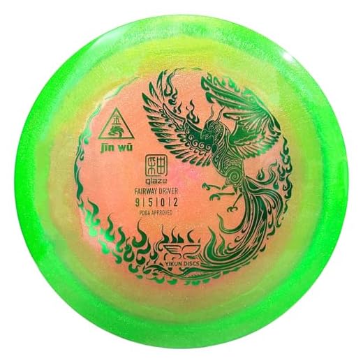 yikundiscs Yikun Professional PDGA Disc Golf Control Driver 170-175g Glaze Line Disk Drivers Perfect for Outdoor Games and Competition (Random Red/Green Color)