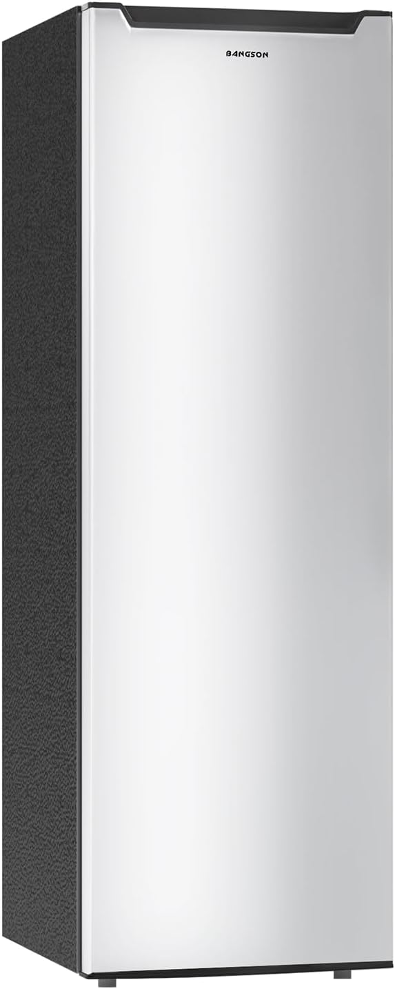 BANGSON Upright Freezer,7.0 Cu.ft Stand Up Freezer,Convertible Upright Freezer/Refrigerator,Single Door for Kitchen,Office,Apartment,Silver