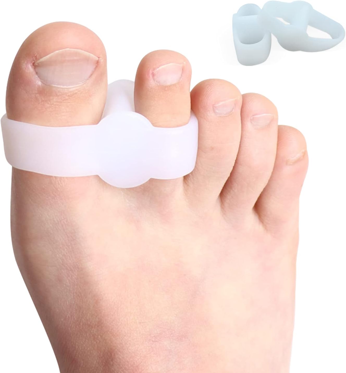 Silicone Big Toe Separators for Feet, 12 Pack of Big Toe Spacers for Women and Men, Big Toe Corrector and Straightener for Overlapping Toe, Bunion,